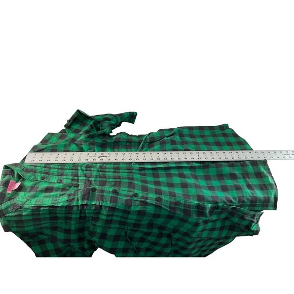 She's Cool Women's 3X Green Plaid Belted Shirt Dress Casual Day Dress Tie Waist - Picture 7 of 16